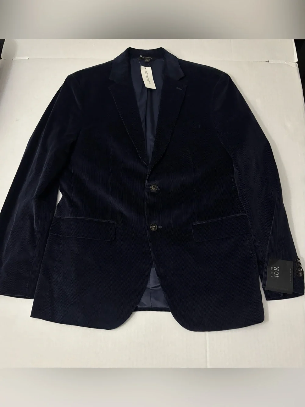 Banana Republic Slim Fit Navy Corduroy Blazer Jacket Men’s 40R